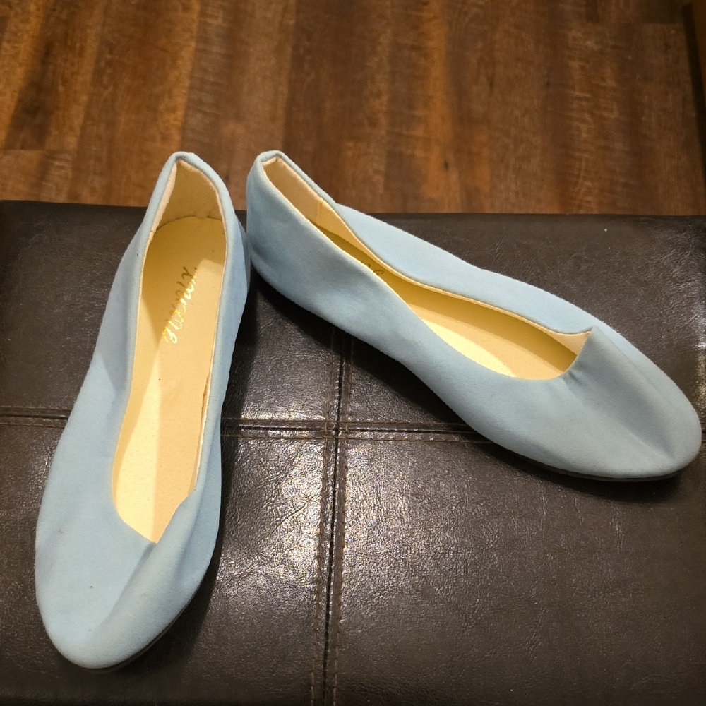 Zara Sky Blue Women's Flats